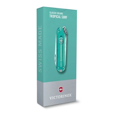 Couteau de poche CLASSIC SD 58 mm transparent TROPICAL SURF VICTORINOX 0.6223.T24G 3