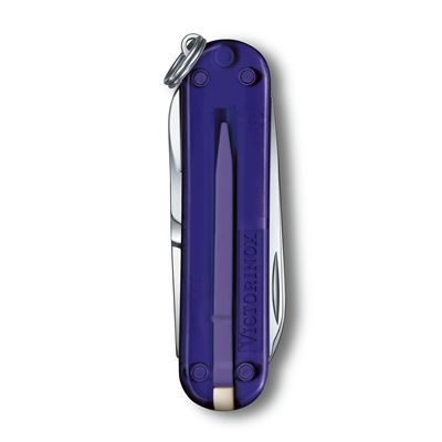 Couteau de poche CLASSIC SD 58 mm transparent PERSIAN INDIGO VICTORINOX 0.6223.T29G 4