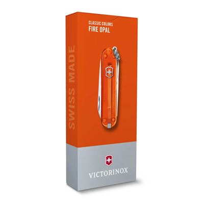 Couteau de poche CLASSIC SD 58 mm transparent FIRE OPAL VICTORINOX 0.6223.T82G 3