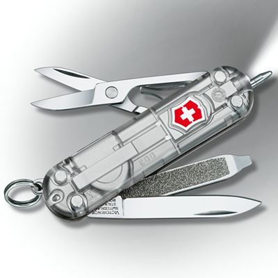 Couteau de poche SIGNATURE LITE 58 mm ARGENT transparent