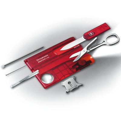 Carte SwissCard LITE ROUGE transparente VICTORINOX 0.7300.T 2