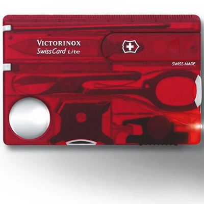 Carte SwissCard LITE ROUGE transparente