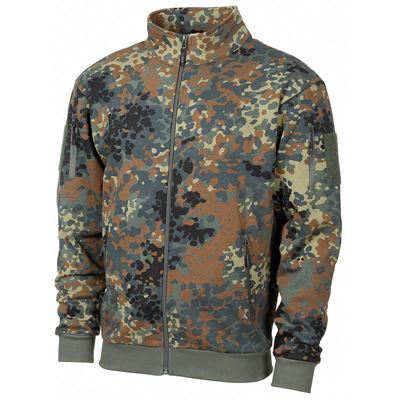 Sweat à capuche zippé TACTICAL camouflage FLECKTARN