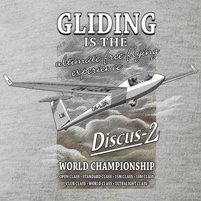 T-shirt avec le planeur DISCUS-2 GRIS ANTONIO® 011041041 2