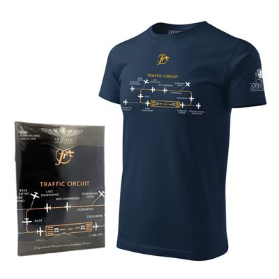 T-shirt avec circuit d'aéroport CIRCUIT BLEU