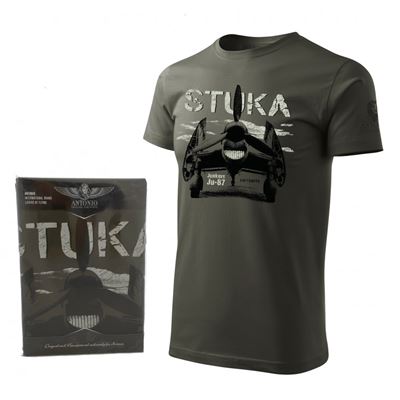 T-shirt Junkers Ju-87 STUKA GRIS-VERT