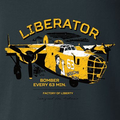 T-shirt LIBERATOR WILLOW RUN GRIS ANTONIO® 021457 3