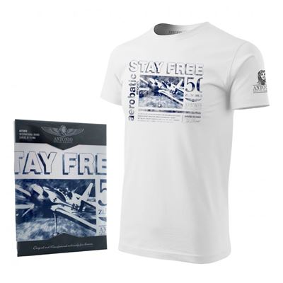 T-shirt STAY FREE BLANC
