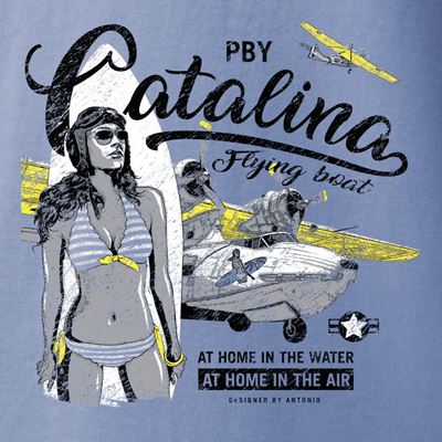 T-shirt avion PBY CATALINA BLEU ANTONIO® 0214801 4