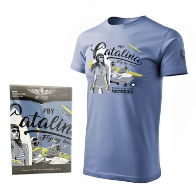T-shirt avion PBY CATALINA BLEU