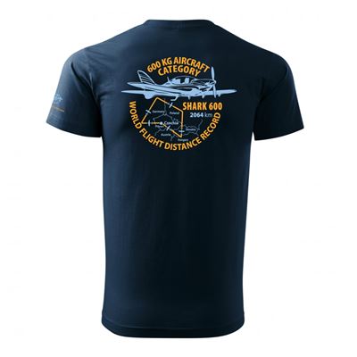 T-shirt RECORD mondial de distance parcourue BLEU ANTONIO® 0214811 3