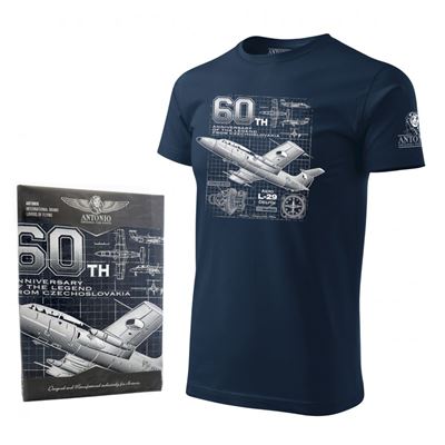 T-shirt avion d'entraînement L-29 DELFÍN BLEU