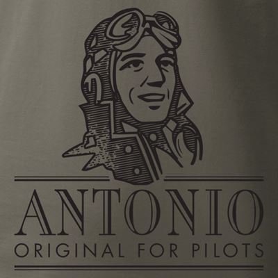 T-shirt avec l'avion IAR 80 DRACULA GRIS-VERT ANTONIO® 0214931 3