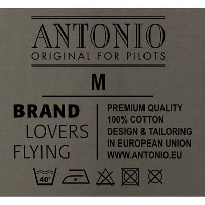 T-shirt avec l'avion IAR 80 DRACULA GRIS-VERT ANTONIO® 0214931 4