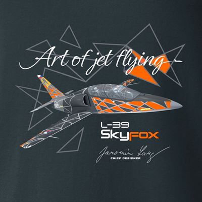 T-shirt avec un avion de combat léger L-39 SKYFOX GRIS ANTONIO® 0214991 2