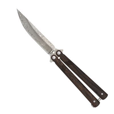 Couteau papillon FINE lame damassée