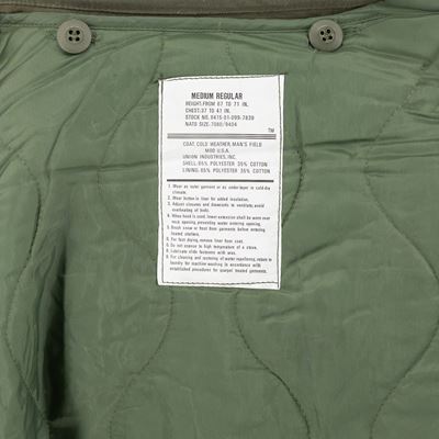 Veste parka type US M-65 avec doublure VERTE  1030701 6