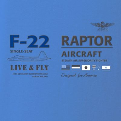T-shirt F-22 RAPTOR BLEU ANTONIO® 0313015 5