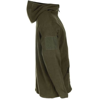 Sweat-shirt à capuche zippé FLEECE TACTICAL VERT MFH 03861B 2