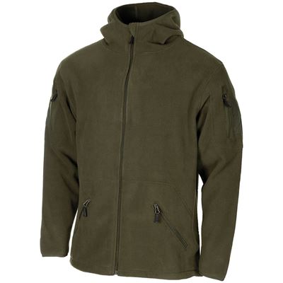 Sweat-shirt à capuche zippé FLEECE TACTICAL VERT
