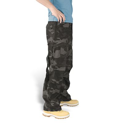 Pantalon VINTAGE FATIGUE BLACK CAMO SURPLUS 05-3596-42 3