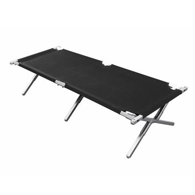 Lit de camp modèle US CAMP pliable 600D avec sac de rangement NOIR