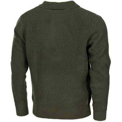 Pull islandais TROYER avec fermeture éclair VERT MFH 05505B 2