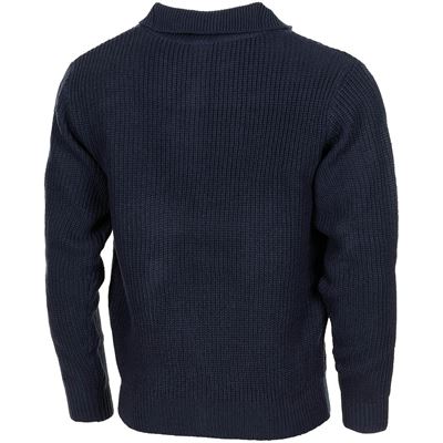 Pull islandais TROYER avec fermeture éclair BLEU MFH 05505G 2