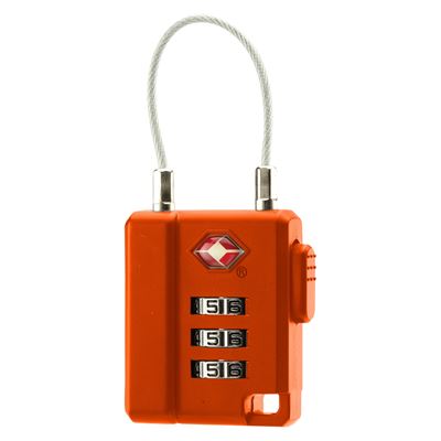 Cadenas TSA avec câble ORANGE