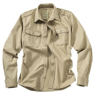 Chemise RAW VINTAGE à manches longues KHAKI