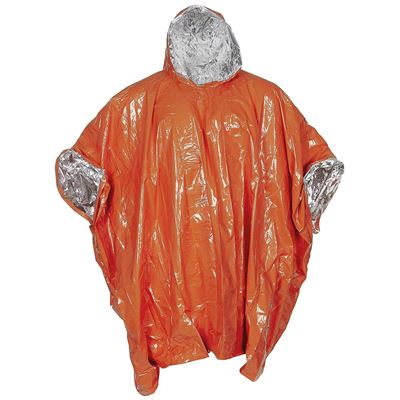 Poncho EMERGENCY ALU ORANGE/ARGENT