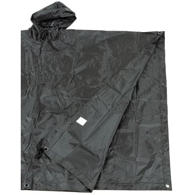 Poncho US rip-stop 144 x 223 cm NOIR MFH 08524A 2