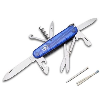 Couteau de poche CLIMBER 91 mm BLEU transparent VICTORINOX 1.3703.T2 2