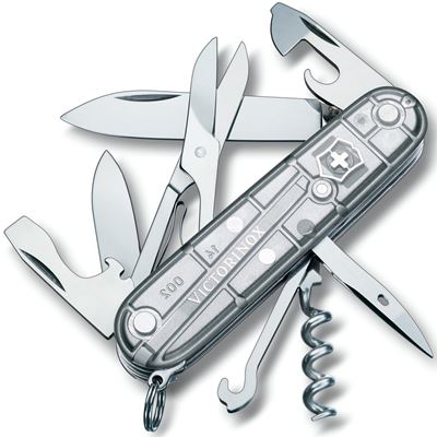 Couteau de poche CLIMBER 91 mm ARGENT transparent