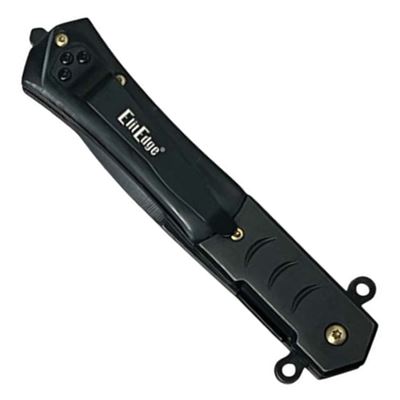 Couteau pliant BLACK MARBLE lame lisse NOIR ElitEdge 10-A108BKB 2