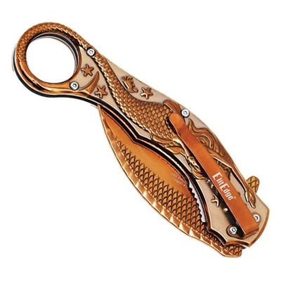 Couteau pliant MERMAID karambit ROSE GOLD ElitEdge 10-A120RG 2