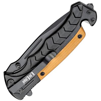 Couteau pliant RESCUE à lame lisse ElitEdge 10-A141BK 2