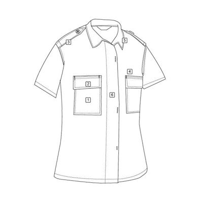 Chemise de service à manches courtes rip-stop GRIS FONCÉ TRU-SPEC 10050 2
