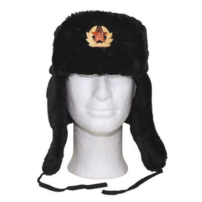 Beranice / Uschanka russe avec emblème NOIR