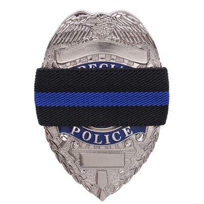 Ruban funéraire BLEU LINKE élastique