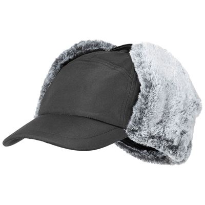 Casquette à visière TRAPPER hiver NOIR