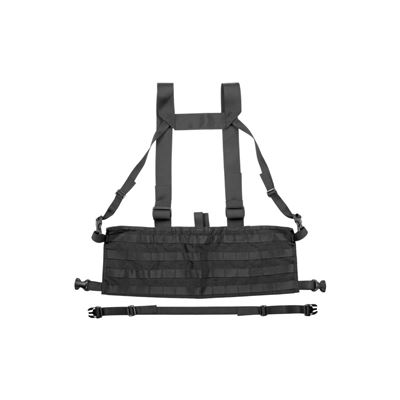 Gilet chest rig MOLLE PALS tissage léger 600D NOIR