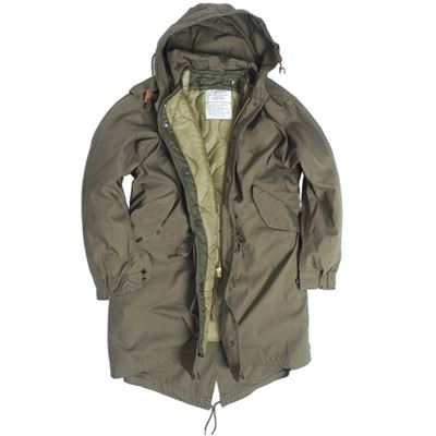 Veste US M51 FISHTAIL avec doublure et capuche VERTE