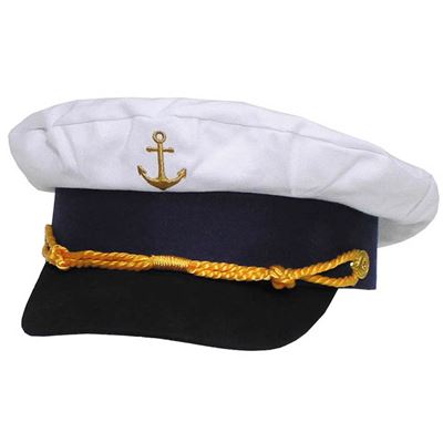 Casquette MARINE marin avec ancre DORÉE