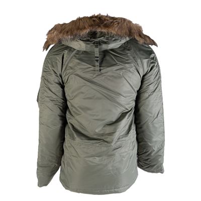 Veste pilote américaine N-3B BASIC longue VERTE MIL-TEC® 10181201 2