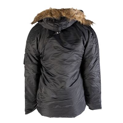Veste pilote américaine N-3B BASIC longue NOIRE MIL-TEC® 10181202 2