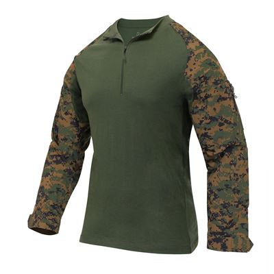 Chemise tactique avec fermeture éclair AIRSOFT COMBAT DIGITAL WOODLAND ROTHCO 10224 2