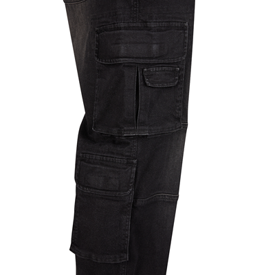 Pantalon en jean Denim CARGO NOIR BRANDIT 1026 3