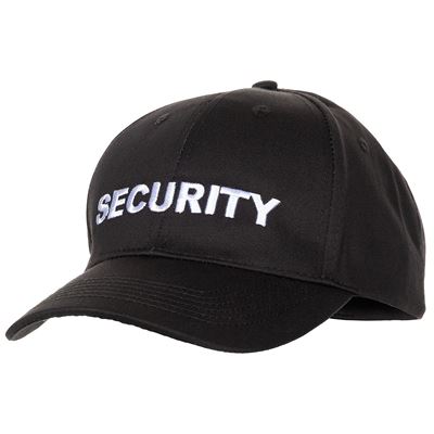 Casquette de baseball brodée SECURITY taille unique NOIR