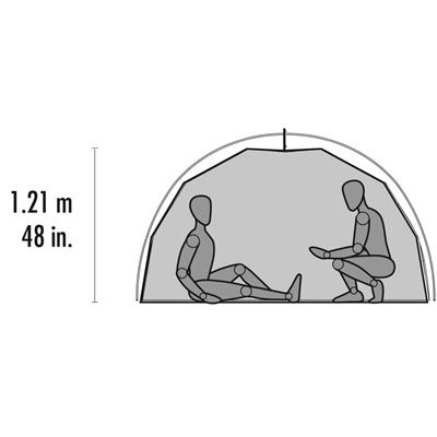 Tente pour deux personnes ELIXIR 4 VERT/ROUGE MSR 10333MSR 3